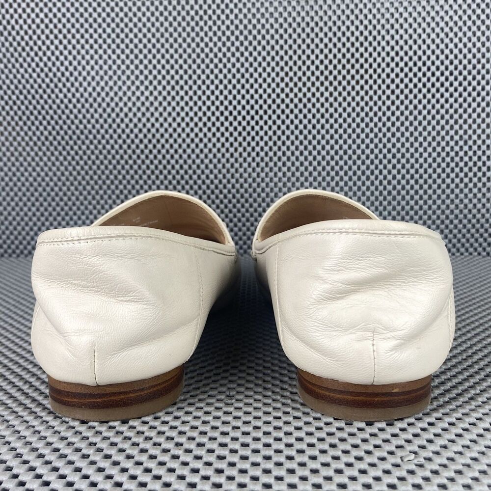 Coach Hanna Loafers Womens 9.5 B Cream Leather Slip On Shoes  Almond Toe Casual - Picture 8 of 12